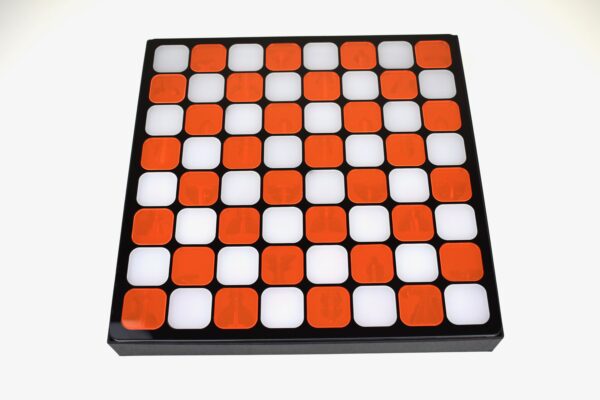 Orange and white board in box